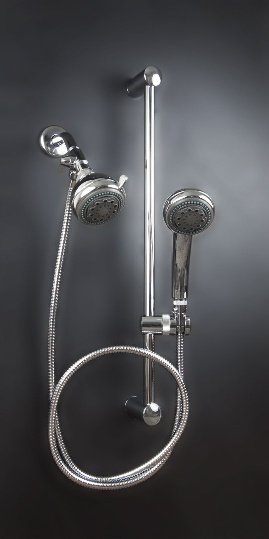 Mariner 2 Chrome Shower Head with Handheld Combo - High Pressure Rainfall Showerhead for Bathroom Spa Experience - Perfect for Relaxation, Water Saving & Easy Installation