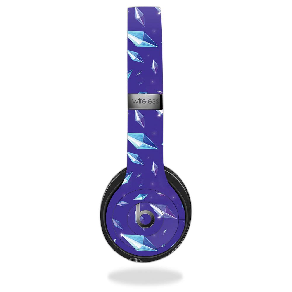 MightySkins Vinyl Decal Wrap Cover for Beats Solo 3 Wireless Headphones - Crystal Gemstones Design | Protective & Durable Skin | Easy to Apply & Remove | Made in USA | Perfect for Travel, Workouts & Daily Use