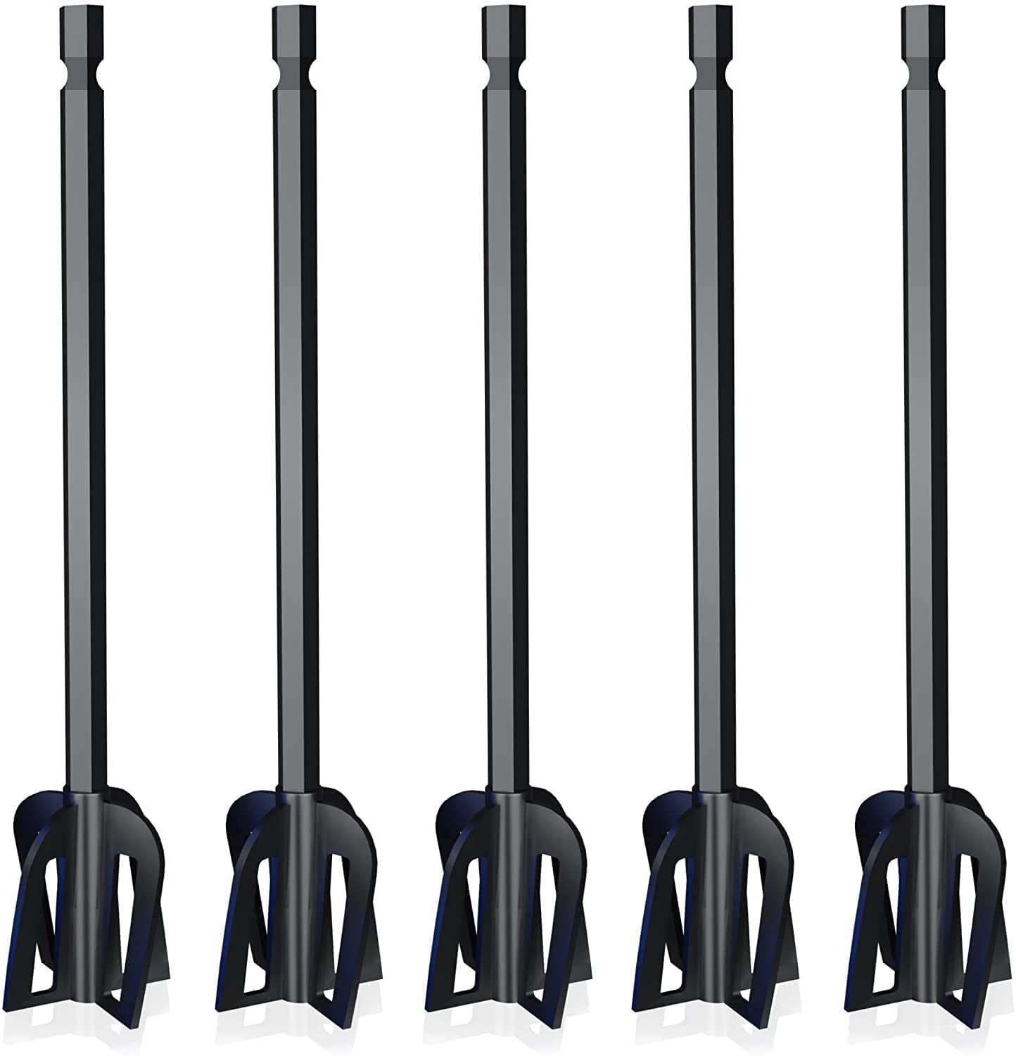 6-Pack Reusable Plastic Epoxy & Paint Mixer Paddles - Bidirectional Drill Attachment Stirrer for Resin, Epoxy, Paint - Perfect for DIY Projects, Home Renovations & Crafting
