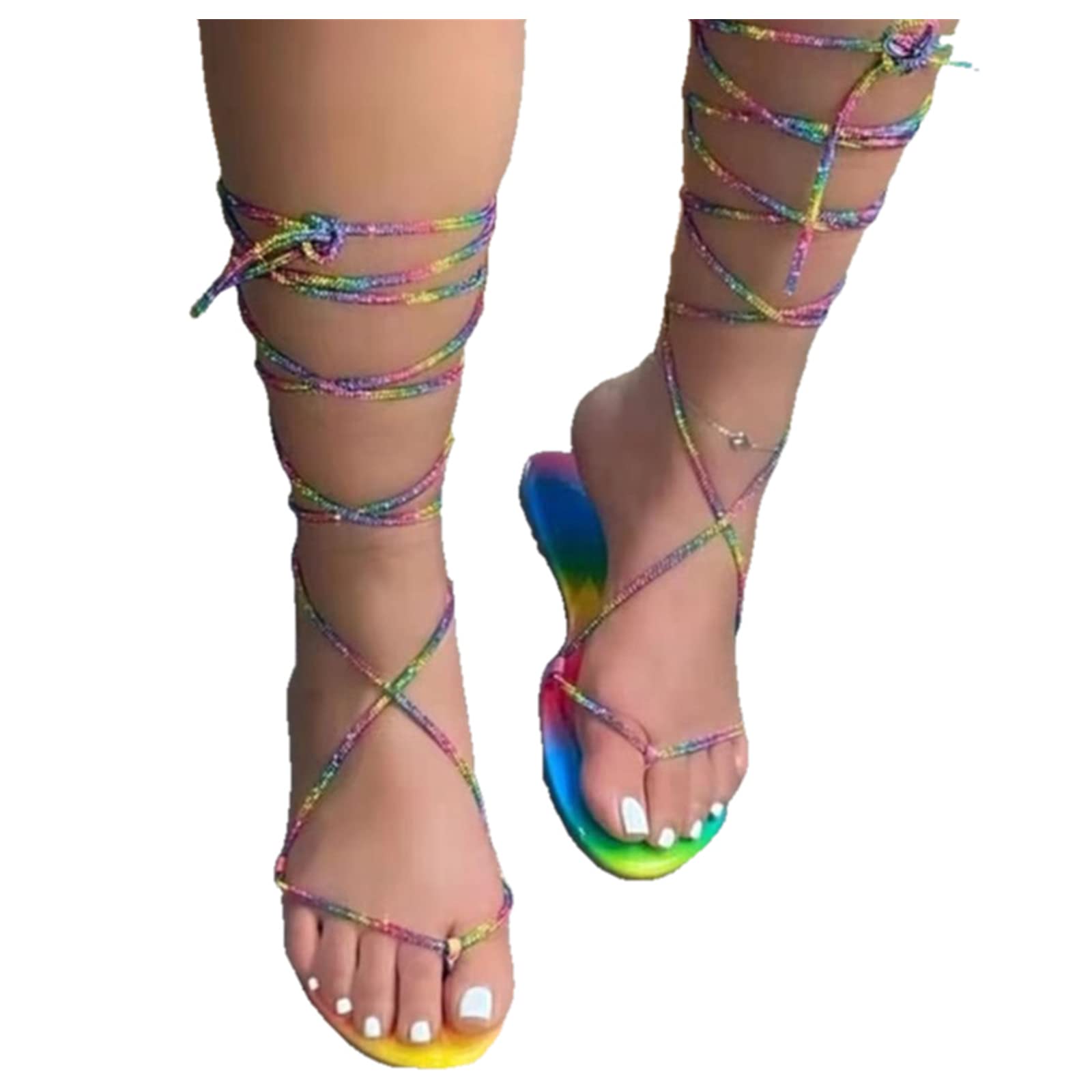Women's Dressy Summer Sandals - Gladiator Flat T-Strap Roman Style Casual Beach Flip Flops | Perfect for Vacation, Date Night & Outdoor Adventures