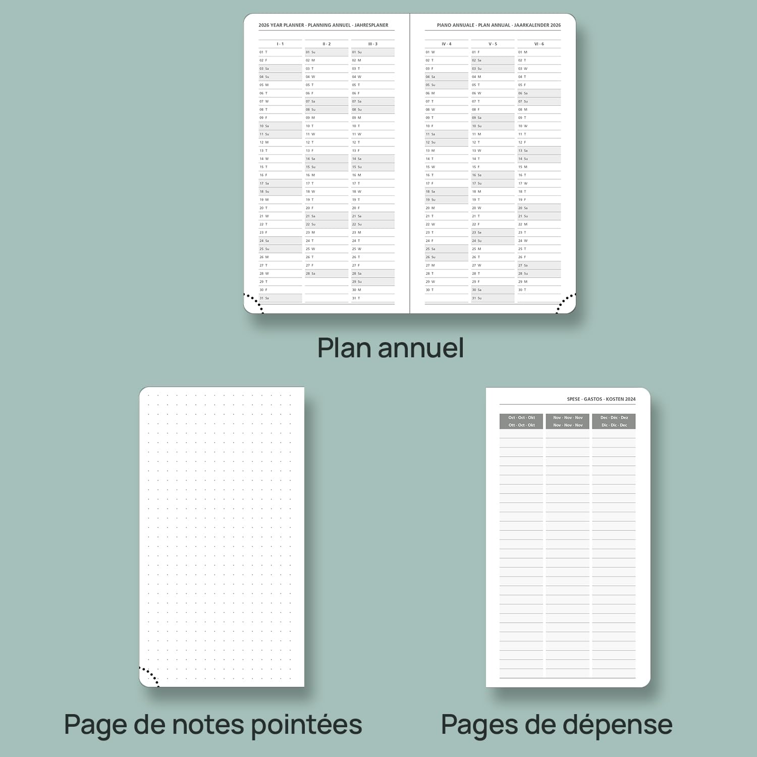 POPRUN 2025 Pocket Planner - 16.5 x 9 cm August 2024 to December 2025 | 17-Month Weekly School Planner with Hard Cover & Time Slots | 80 g/m² Certified Paper - Light Yellow | Perfect for Students, Professionals & Daily Organization