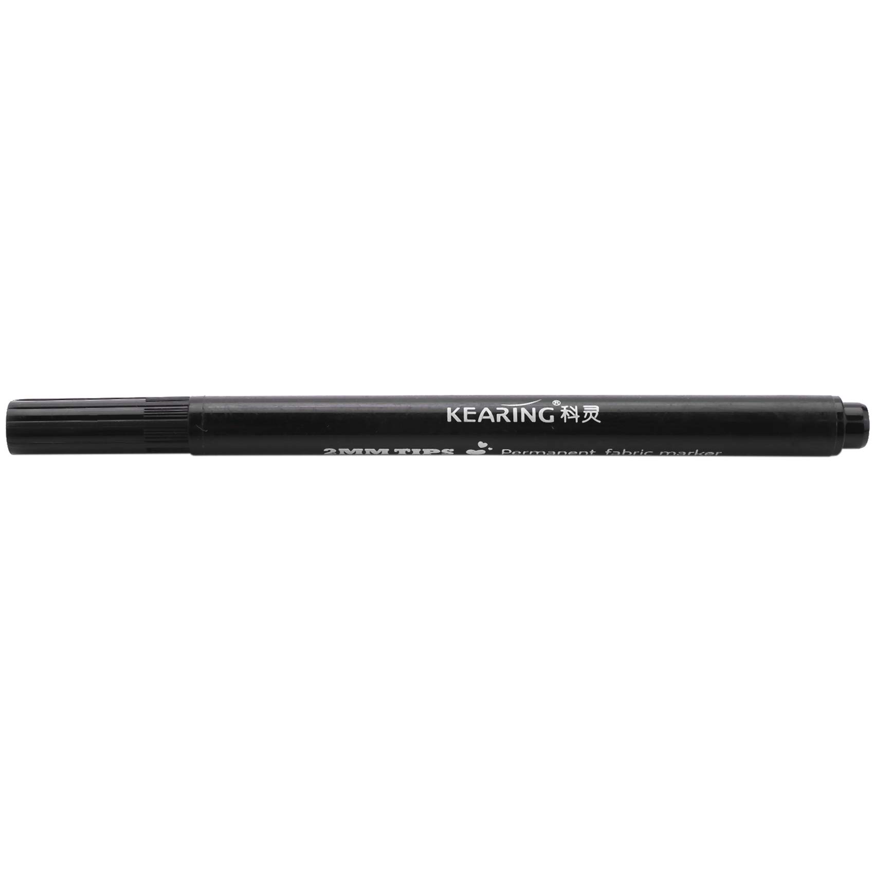 DOSIA 12 Pack Permanent Fabric Marker Pens - Black Ink for DIY Textile, Clothes, T-Shirt & Shoes - Ideal for Custom Designs, Art Projects & Crafting
