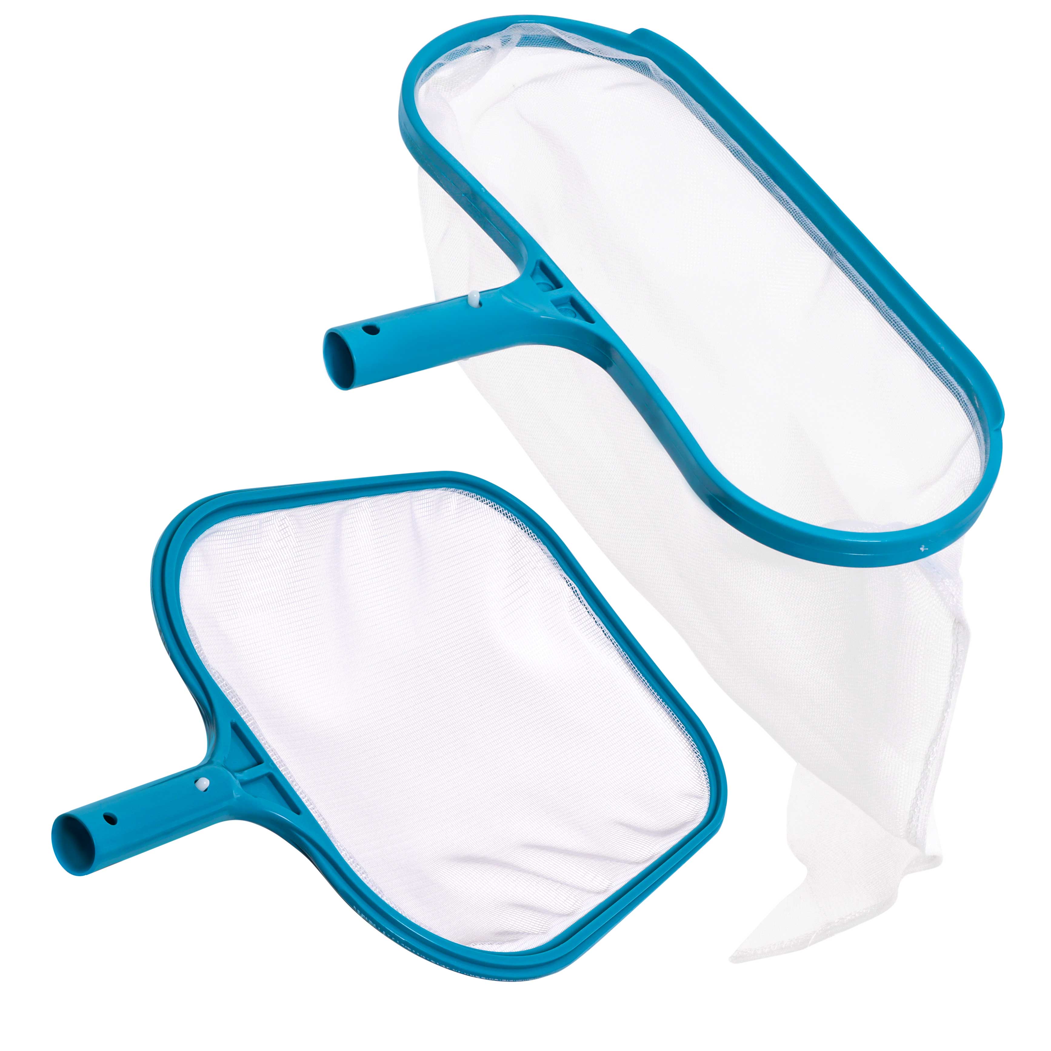 Professional 12 Leaf Skimmer & 16 Rake Pool Net Set - Fine Mesh for Fast Leaf & Debris Removal - Ideal for Swimming Pools & Spas - U.S. Pool Supply®