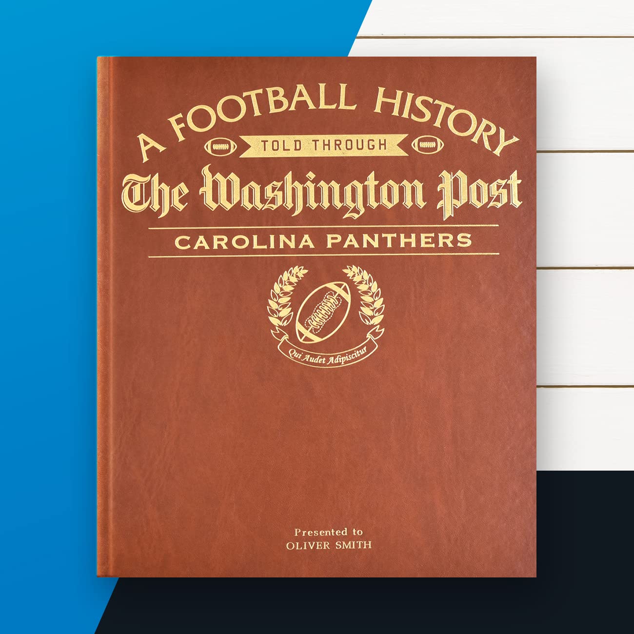 Personalized Football History Book - Custom Sports Fan Gift with Free Gold Foil Name Embossing - Vintage Newspaper Archive Coverage of Pro Football History - Perfect for NFL Fans, Anniversary Gifts & Man Cave Decor