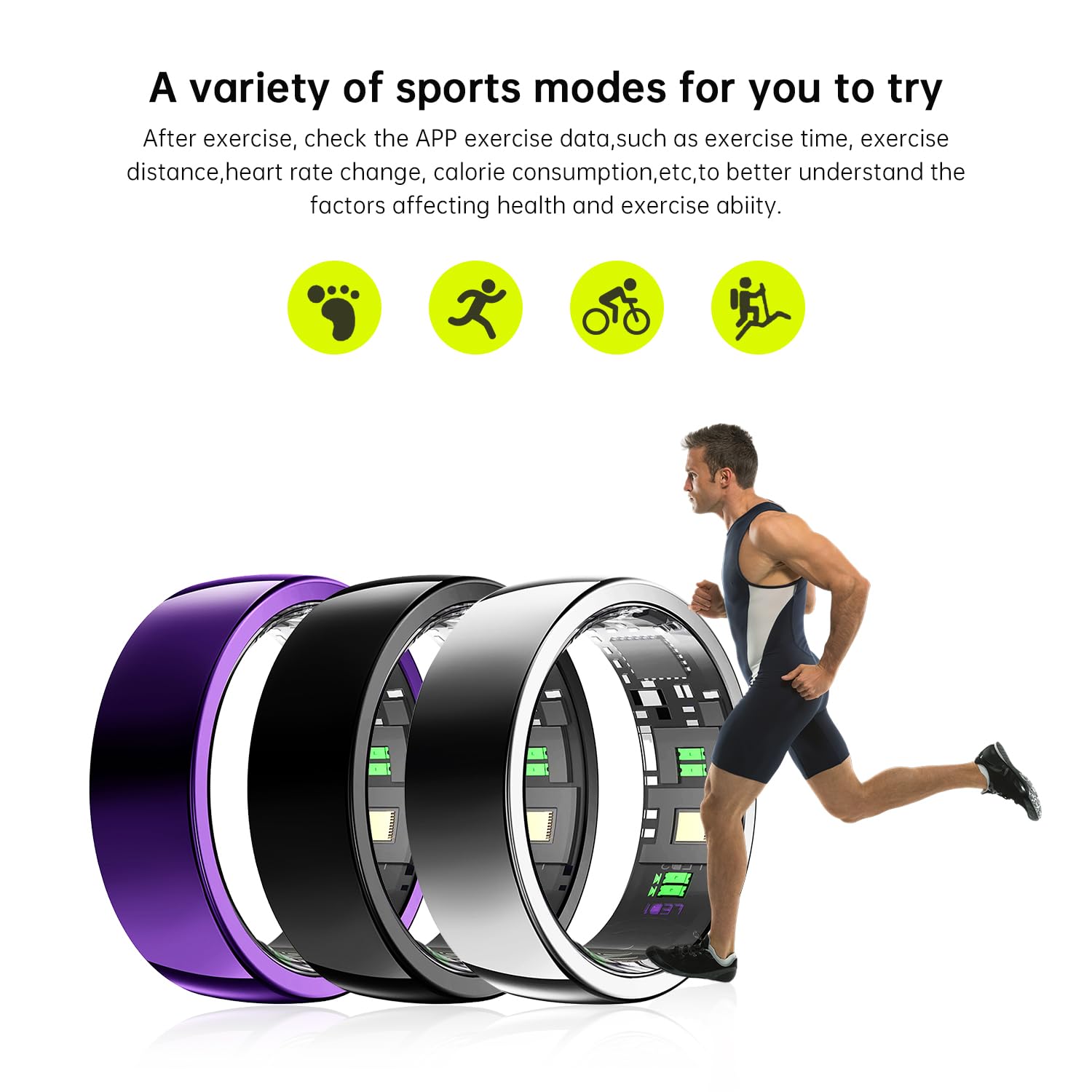 Smart Ring Health Tracker with Heart Rate Monitor, Sleep Tracking & Activity Tracker - Free Subscription Included - Gesture Control for Photos & Videos - Perfect for Fitness Enthusiasts & Busy Professionals