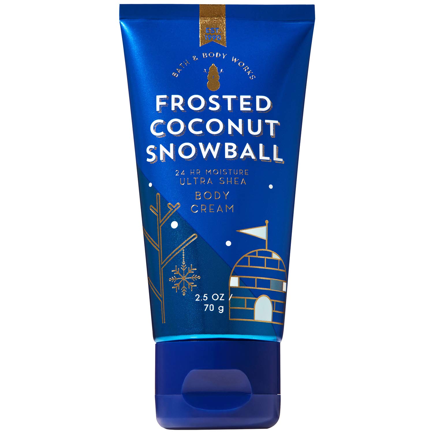 Bath & Body Works Frosted Coconut Snowball Travel Size Body Cream 2.5 oz - Moisturizing Hand & Body Lotion for Dry Skin - Perfect for Travel, Gym & On-The-Go Hydration