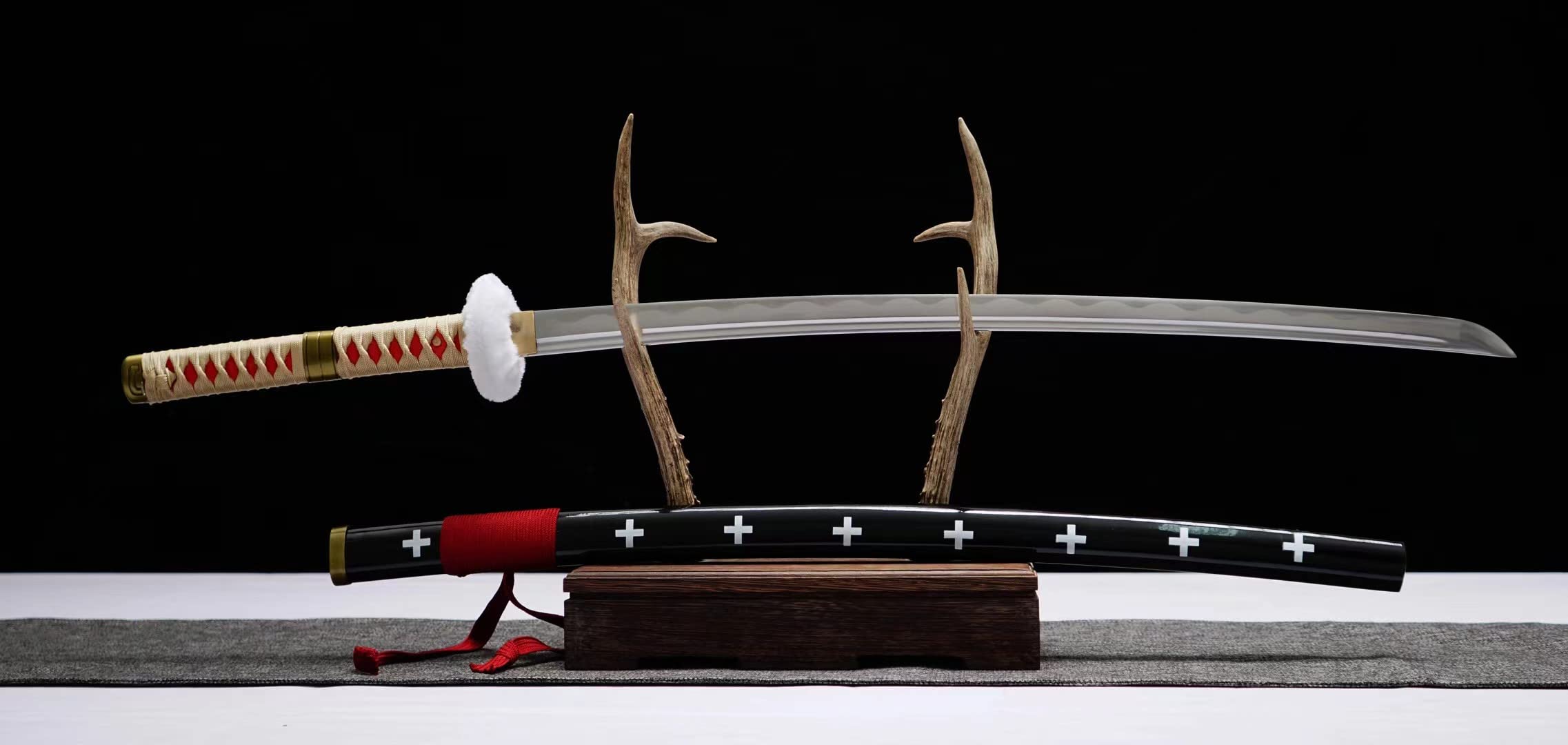 Handmade One Piece Anime Katana Replica - Shusui, Yubashiri, Wadou Ichimonji, Sandai Kitetsu & Surgeon of Death Doctor Swords - 1045 Carbon Steel Roronoa Zoro Cosplay Sword for Collectors & Anime Fans