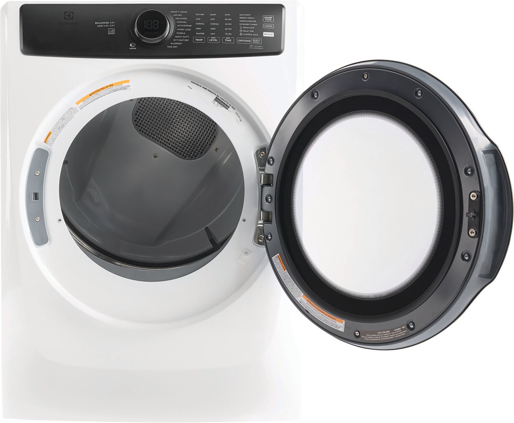 Electrolux ELFG7738AW 8 Cu. Ft. White Front Load Gas Dryer with Perfect Steam Technology - Ideal for Large Families & Energy-Efficient Laundry Care