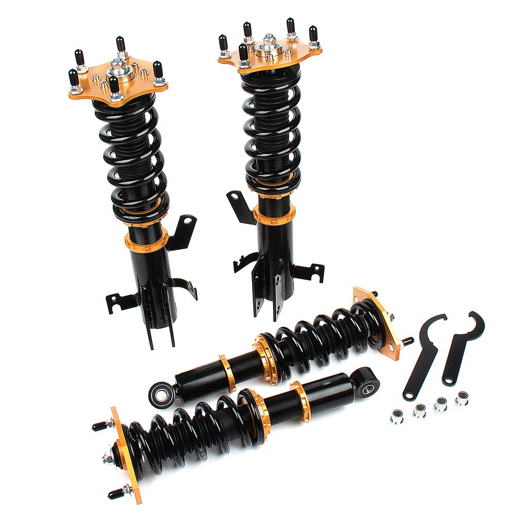 Adjustable Coilover Suspension Kit - Full Set of Coil Spring Shocks & Struts for 2007-2011 Honda CR-V | Height-Adjustable Performance Coilovers for Off-Roading, Street Racing & Smooth Ride Upgrades