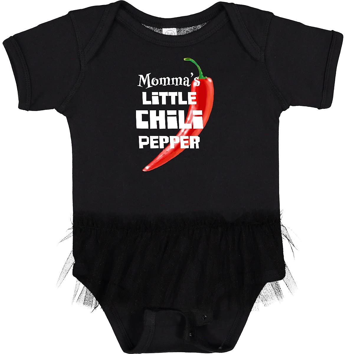 Inktastic Momma's Little Chili Pepper Infant Tutu Bodysuit - Cute Baby Girl Outfit for Photoshoots, Birthday Parties & Family Gatherings