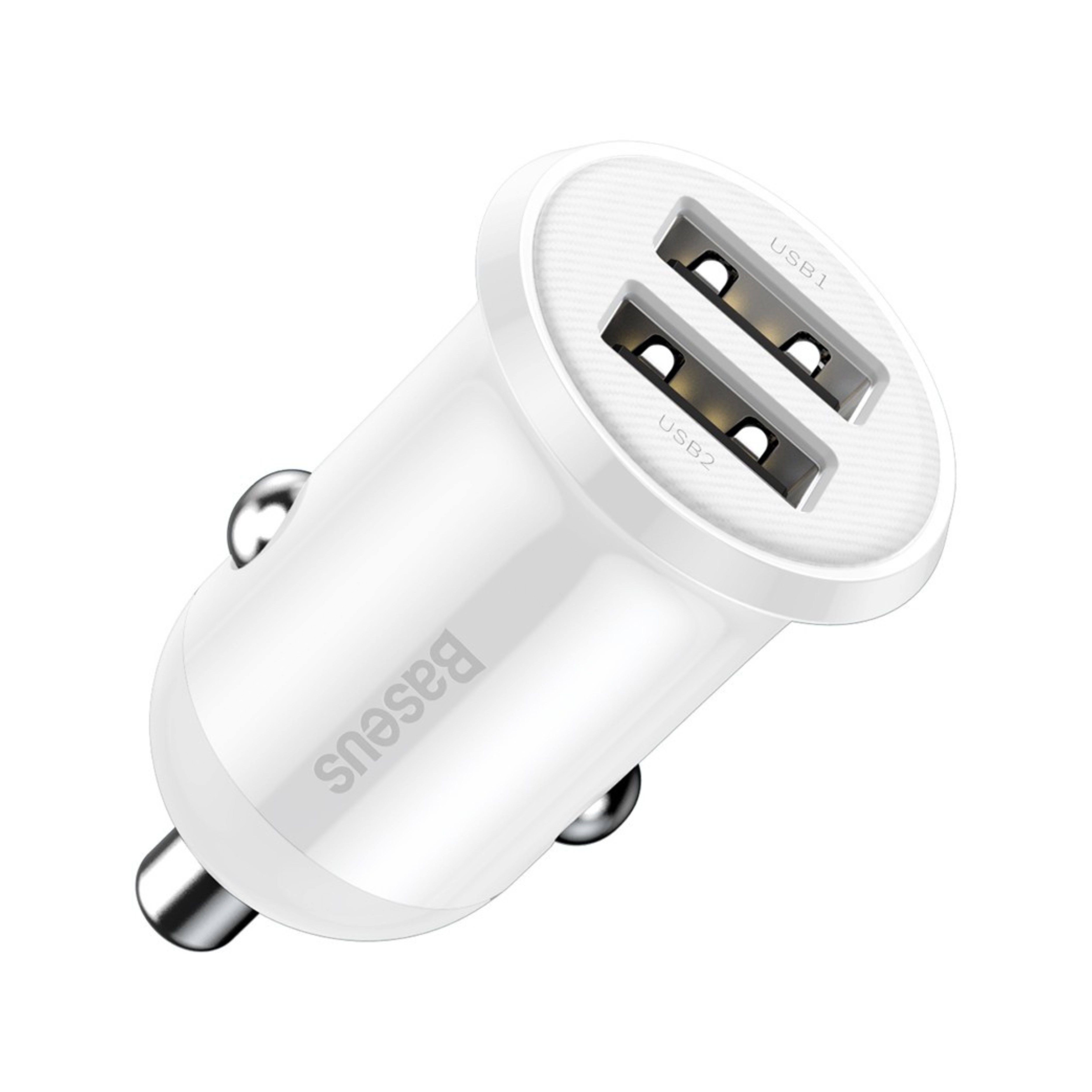 Baseus Grain Pro Fast Car Charger with Dual USB Ports 4.8A - Quick Charge for iPhone, Android & Tablets - Perfect for Road Trips & Daily Commutes