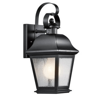 Mount Vernon Outdoor Wall Sconce - Waterproof Exterior Light Fixture for Porch, Patio & Garden - Black Matte Finish with Clear Glass Shade