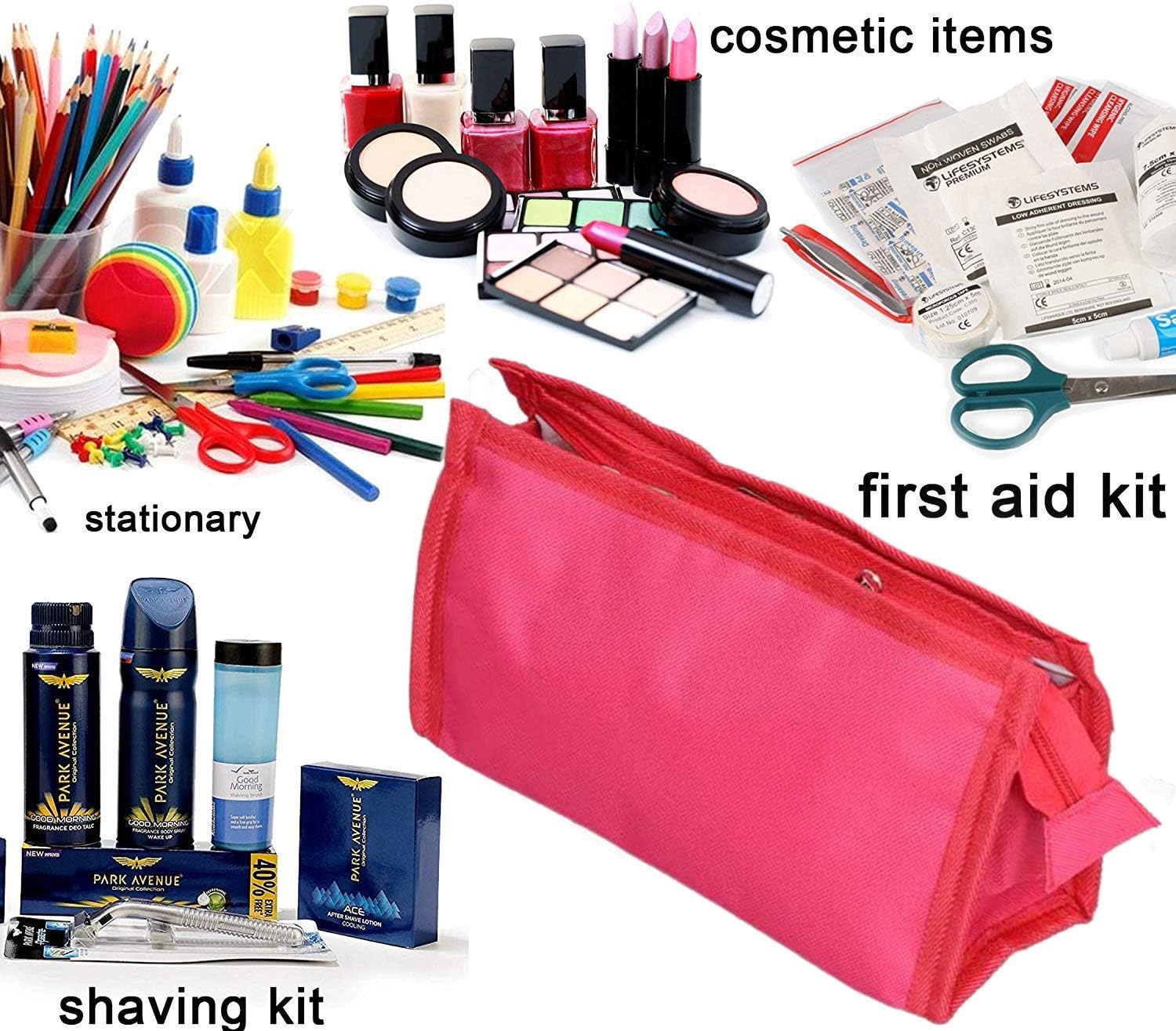 Aronkart 3-Piece Canvas Toiletry Organizer Set - Waterproof Travel Cosmetic Bag for Makeup, Jewelry & Shaving Kit | Perfect for Vacation, Gym & Business Trips