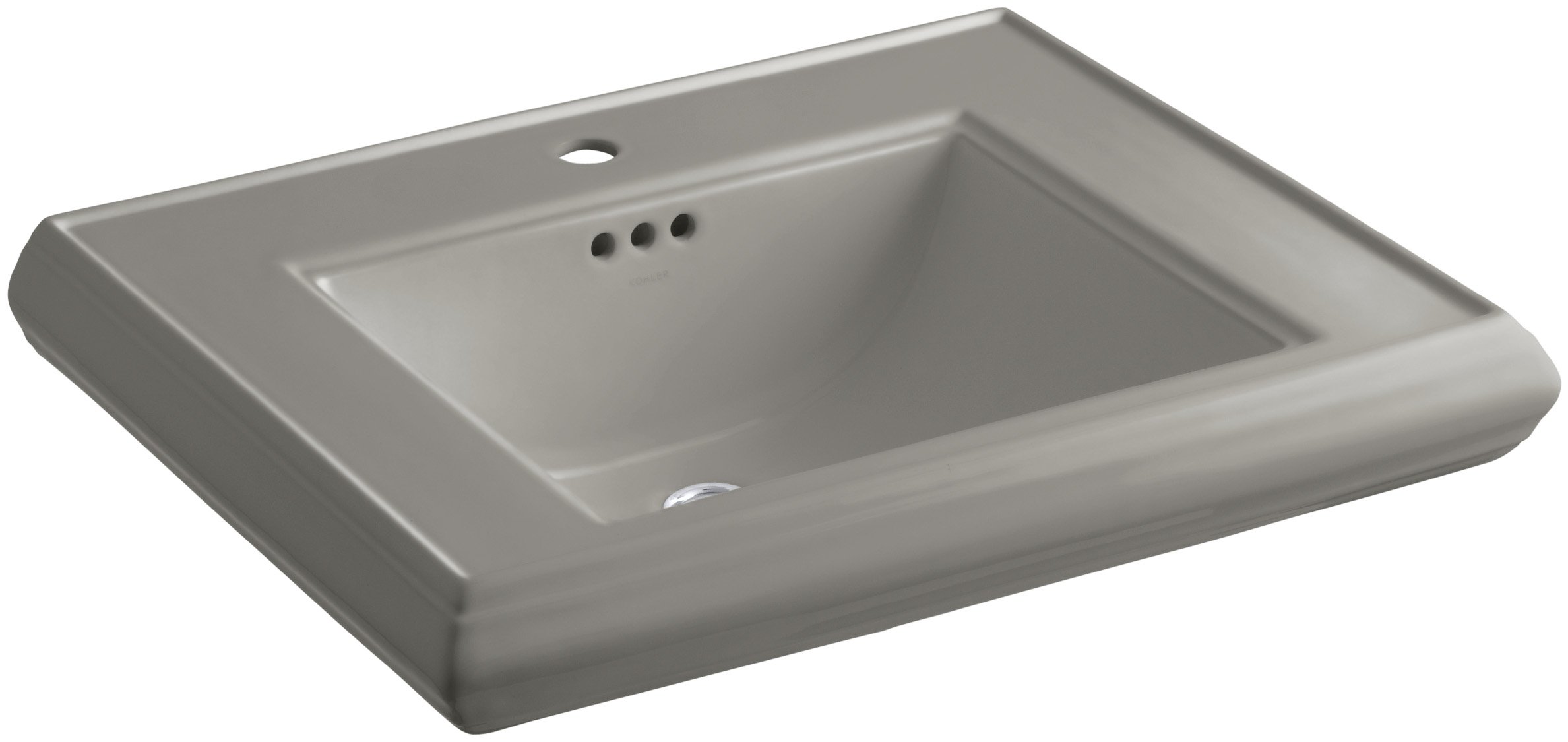 KOHLER K-2259-1-K4 Memoirs Pedestal Bathroom Sink with Single-Hole Faucet Drilling - Cashmere White Porcelain Basin for Modern & Classic Bathrooms | Perfect for Powder Rooms, Guest Baths & Master Suites