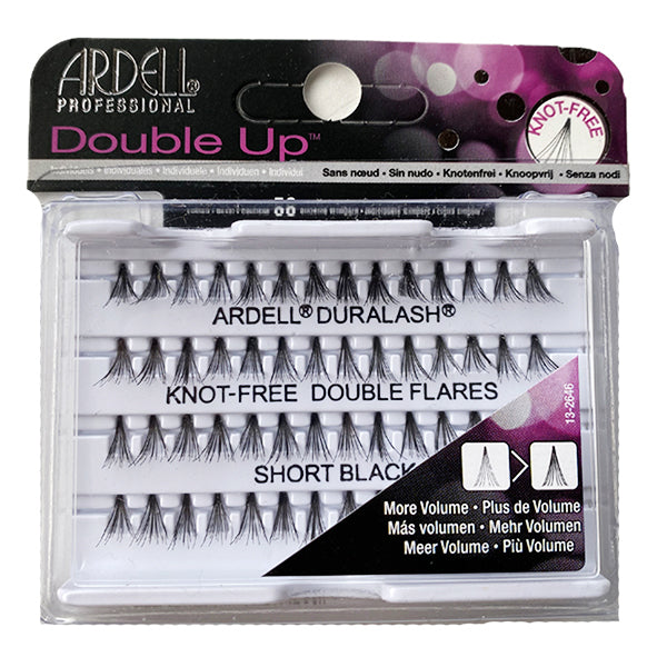 Ardell Double Up Individual Flare Lashes - Natural Looking False Eyelashes for Dramatic Volume & Length | Perfect for Weddings, Parties, and Special Occasions