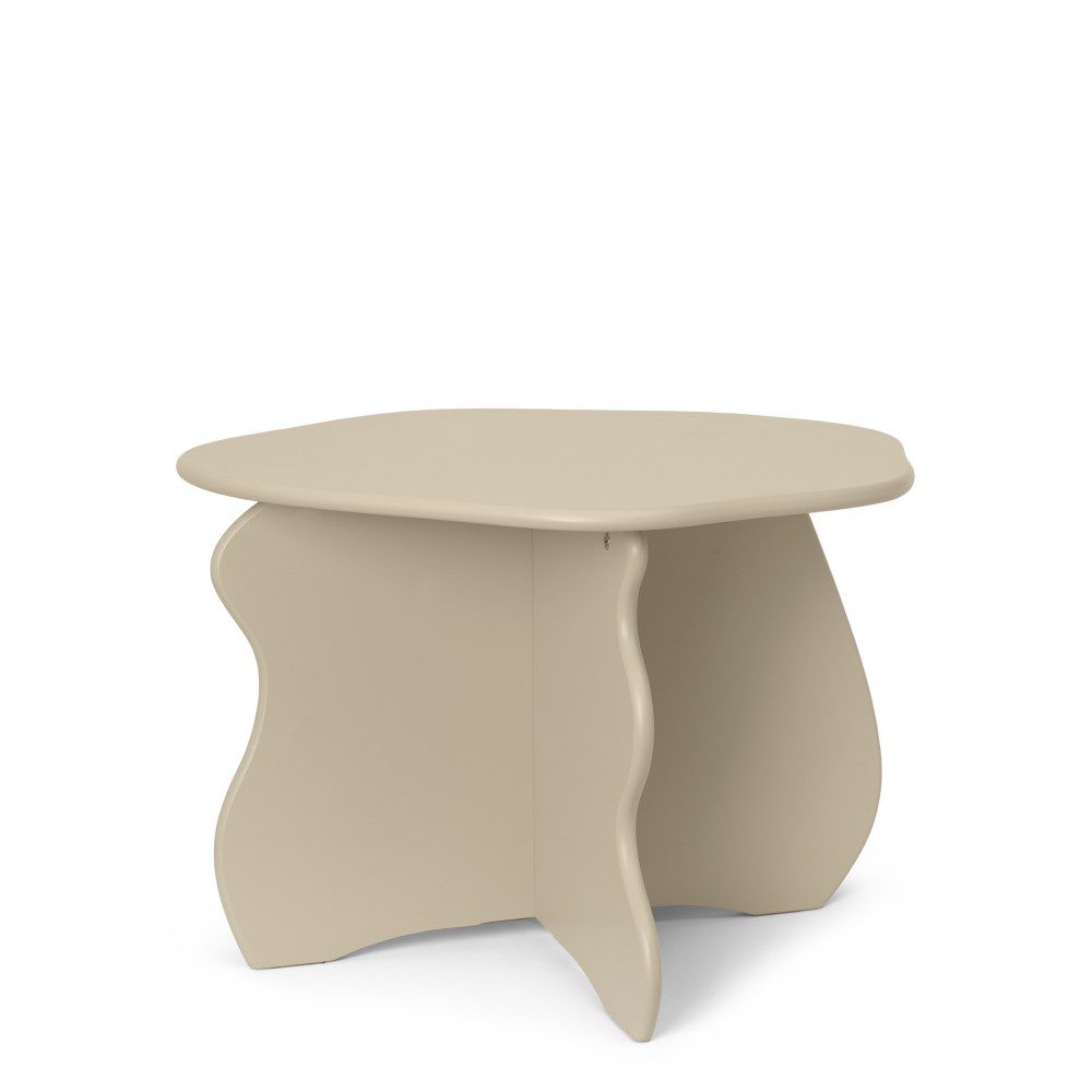 FERM LIVING Slope Table in Cashmere - Modern Scandinavian Side Table for Living Room, Bedroom, or Office