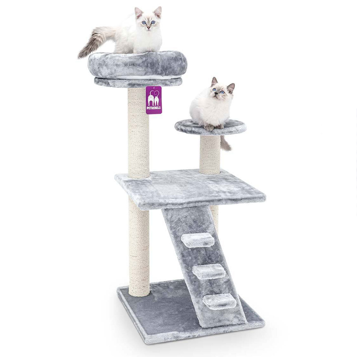 Little Rebels Reno 110cm Cat Tree - Multi-Level Cat Tower with Scratching Posts & Perches for Indoor Cats | Perfect for Play, Rest & Climbing in Small Spaces