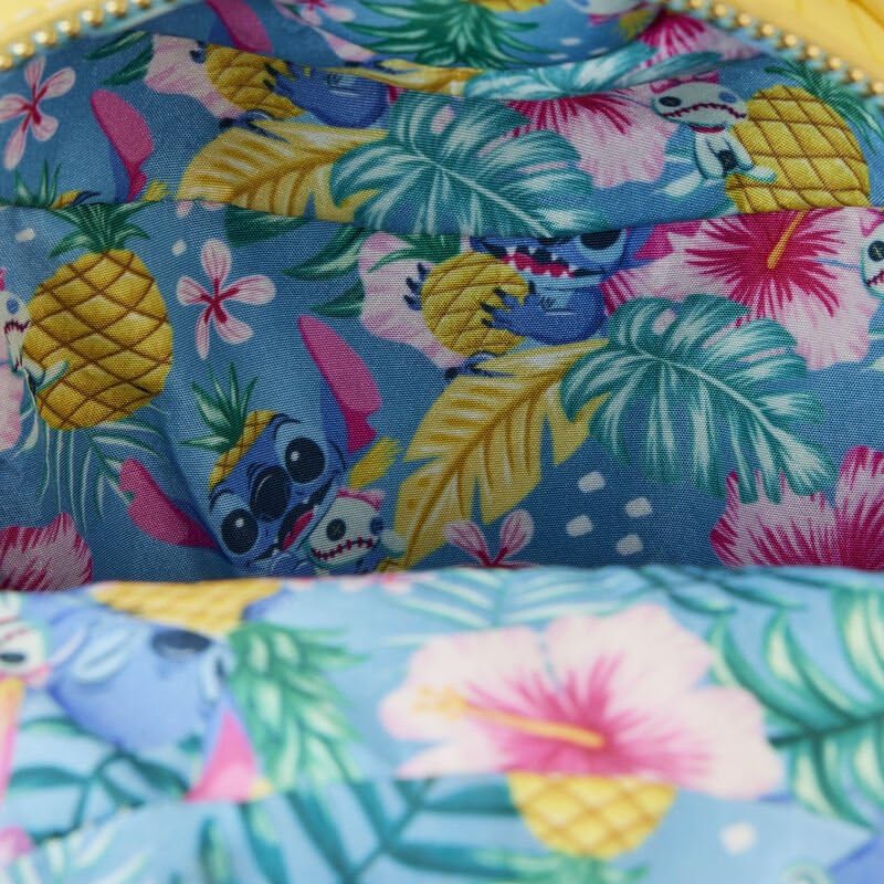 Loungefly Stitch Shoppe Disney Lilo & Stitch Pineapple Crossbody Bag for Women - Cute Figural Purse for Disney Fans, Theme Parks & Summer Outfits