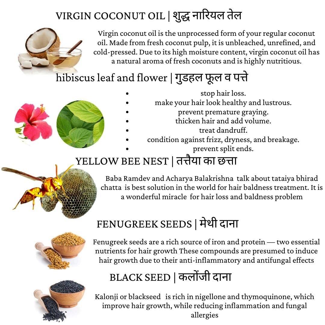 Mahadev Herbs of India Pure Yellow Bee Nest Hair Oil - 100% Natural & Premium Beehive Oil for Hair Growth & Scalp Care | 60ml | Ayurvedic Treatment for Dry Hair, Dandruff & Hair Fall | Perfect for Daily Hair Massage & Nourishment