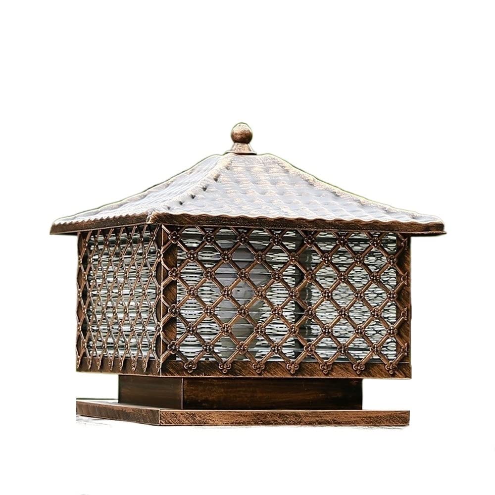 European Style Waterproof Outdoor Lighthouse Square Column Light - Traditional Garden Villa Patio Fence Gate Lighting | Perfect for Landscape Decoration, Pathway Illumination & Nighttime Ambiance