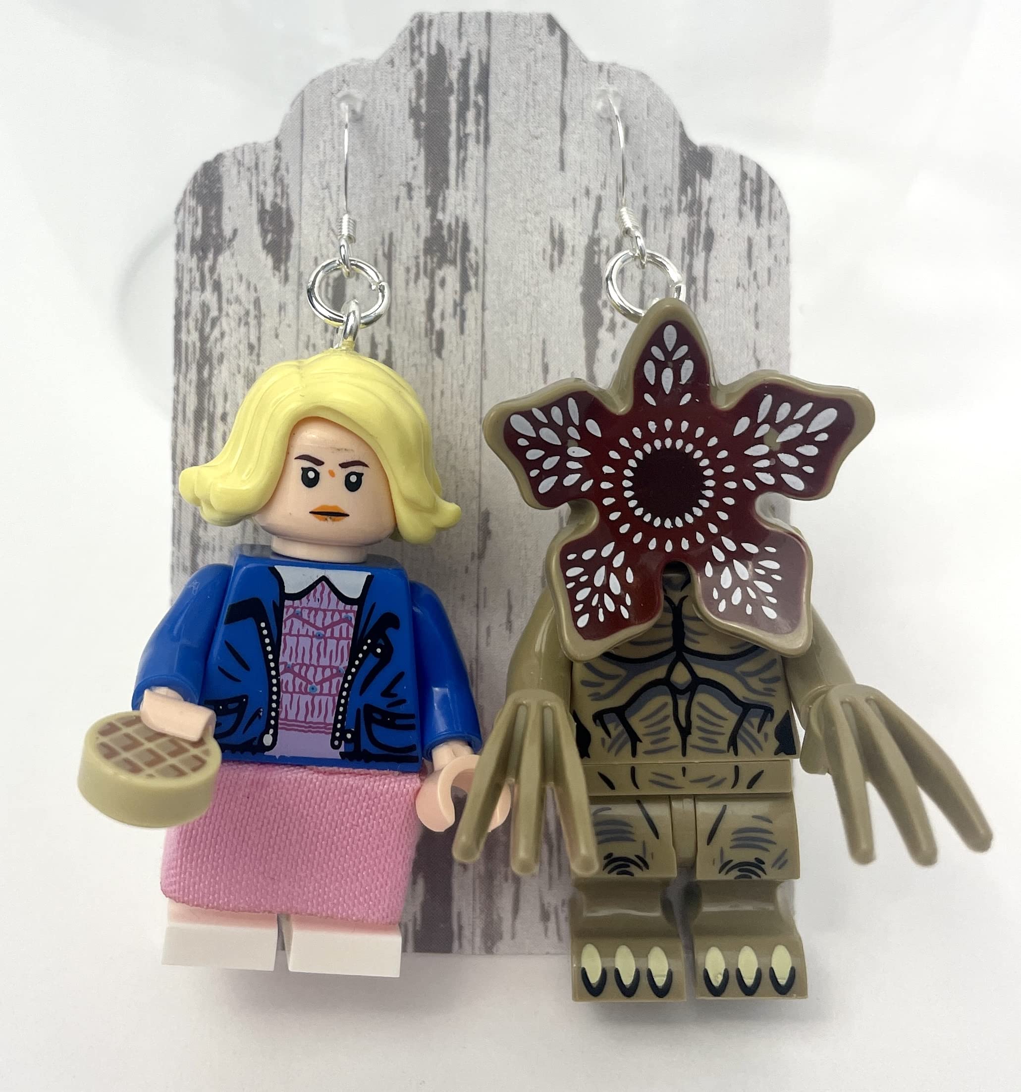 Stranger Things Demogorgon Earrings - Sterling Silver Hooks, Handmade Novelty Gift for Fans | Perfect for Cosplay, Halloween & TV Show Merch Collectors