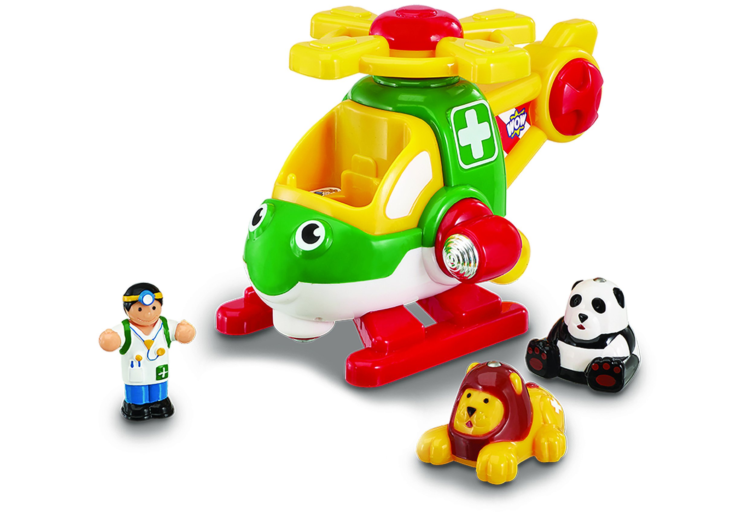 WOW Toys Harry Copter Animal Rescue Helicopter Toy - Interactive Rescue Playset for Kids with Lights & Sounds | Perfect for Imaginative Play, Birthday Gifts & Preschool Learning Activities