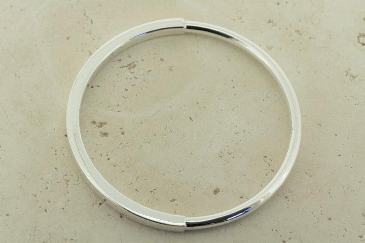 Half Tube Half Square Circle Bangle - Unique Geometric Bracelet for Women - Perfect for Casual Wear, Parties & Gifts