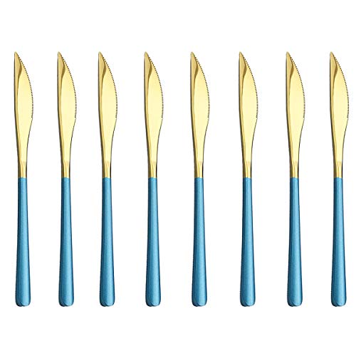 Blue Gold Dinner Knife 8p