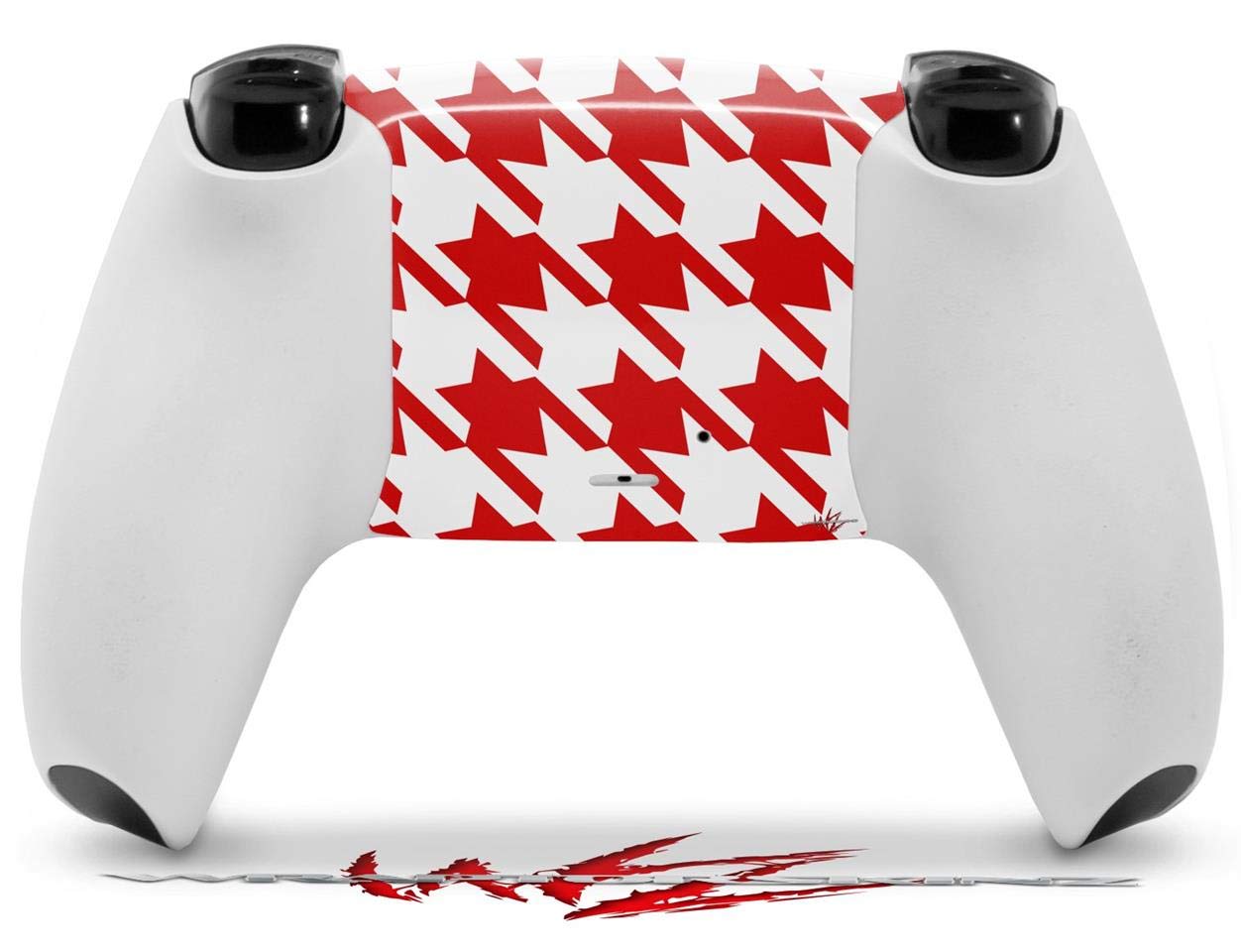 PS5 DualSense Skin Wrap - Houndstooth Red for Gaming Protection