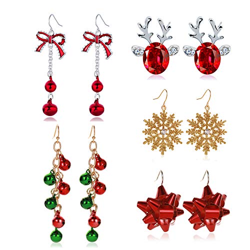 F:5pairs Christmas earrings