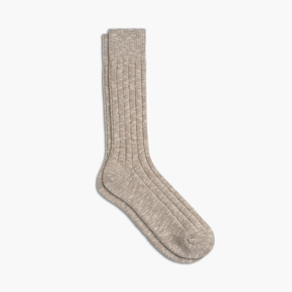 Women's Classic Boot Socks - Soft & Comfortable Crew Socks for Winter & Fall | Warm Knit Socks for Boots, Shoes & Everyday Wear | Taupe Color
