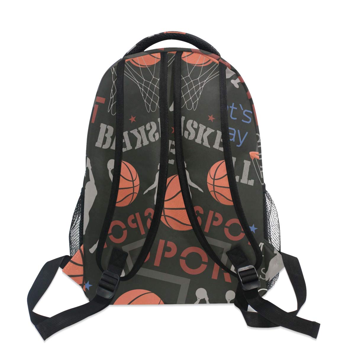 ALAZA Basketball Print Large Sports Backpack for Laptop & Tablet - Durable Travel & School Bag with Multiple Pockets for Men & Women - Perfect for College, Gym, Work & Outdoor Adventures