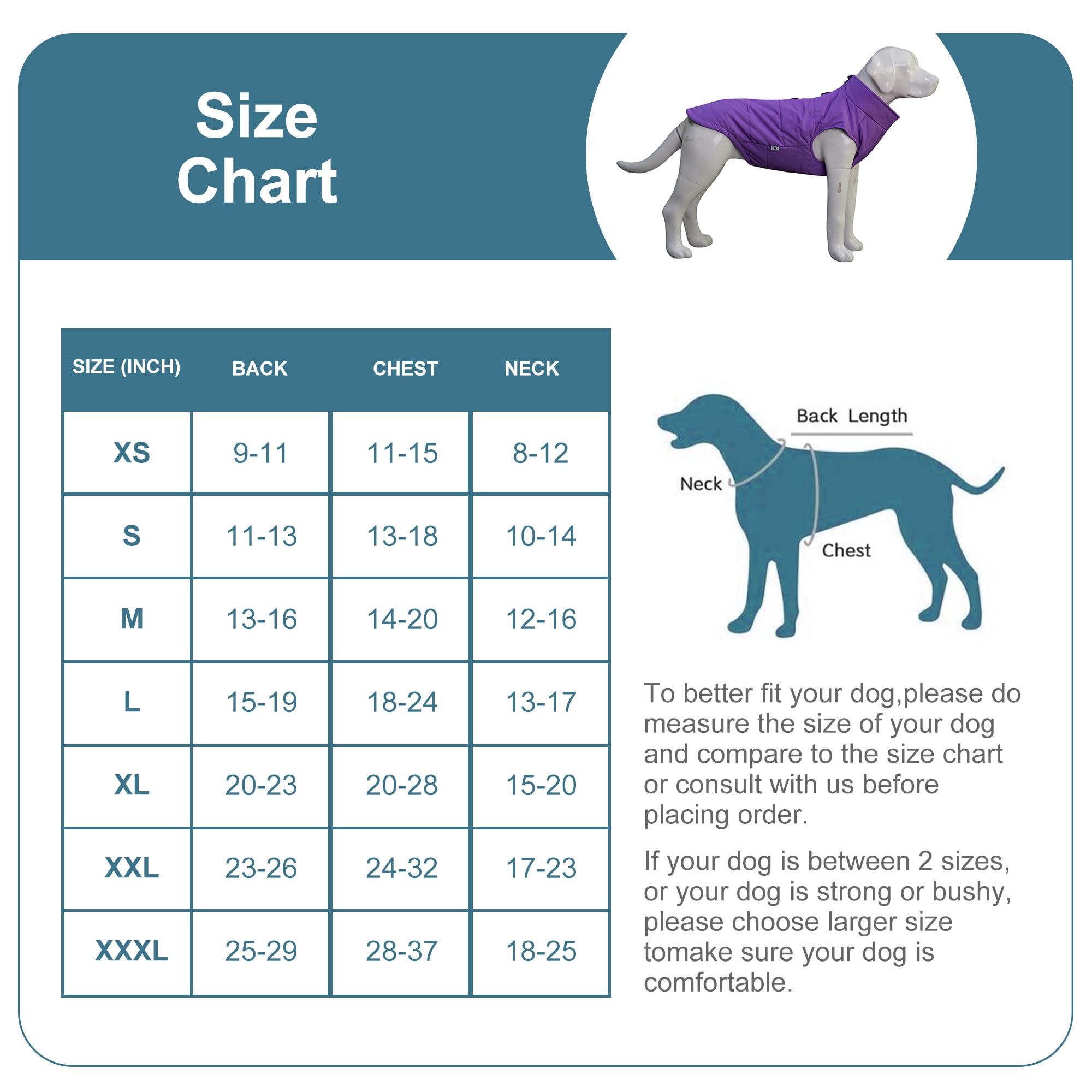 Waterproof Ultra Warm Dog Winter Vest with Cotton Lining - Windproof Zippered Jacket for Small, Medium & Large Dogs | Breathable Soft Dog Coat in Green XXXL | Perfect for Cold Weather Walks & Outdoor Adventures