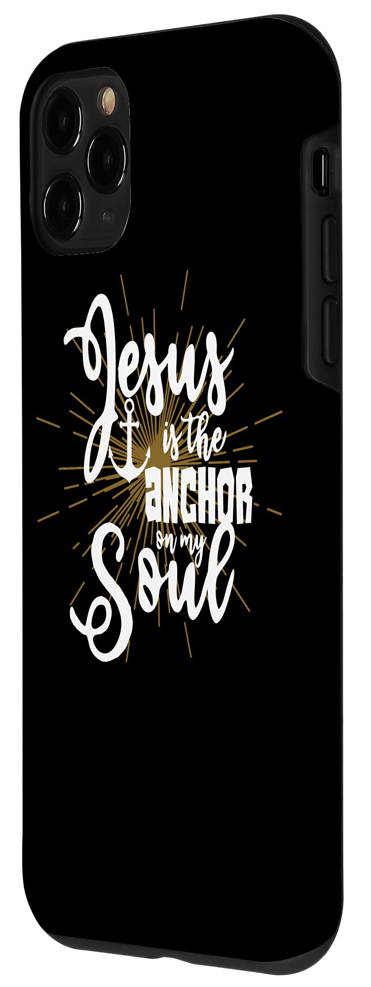 iPhone 11 Pro Christian Phone Case - Bible Verse 'Jesus is the Anchor of My Soul' Religious Protective Cover for Prayer & Daily Use