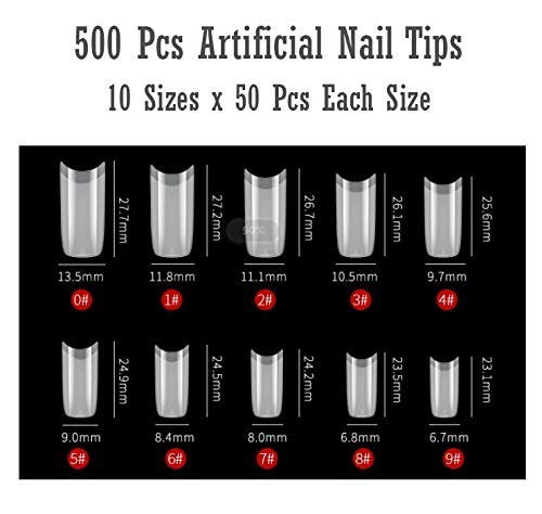 BRIKSHI 100Pcs Acrylic Fake Nails Kit with Glue - Reusable Artificial Nails Set for Women, French Tip False Nails for Manicure, Salon, Party & Special Occasions
