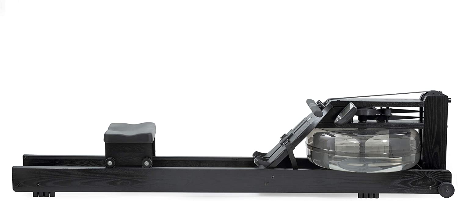 Premium WaterRower Club Rowing Machine - Black Ash Wood with S4 Performance Monitor | Home Gym Equipment for Full-Body Workout & Cardio Training