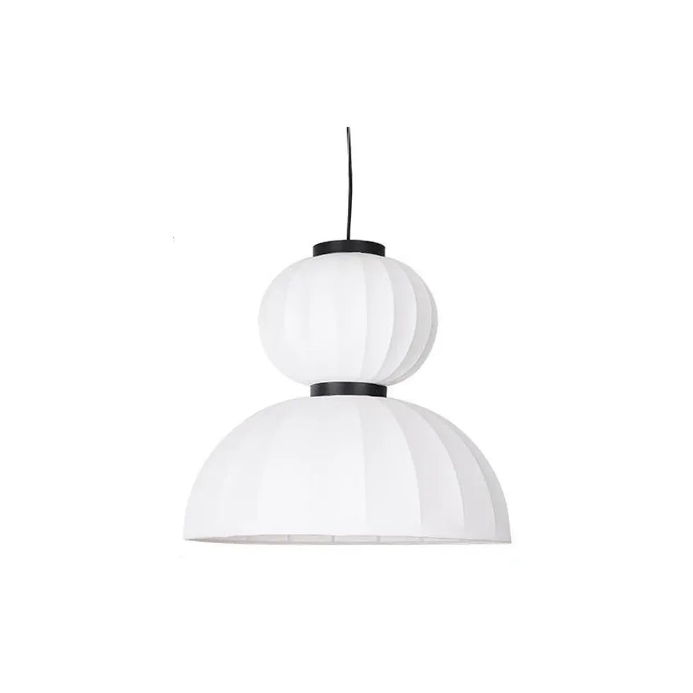 Modern White Glass Lantern & Hemisphere Pendant Light - Vintage Style Ceiling Fixture for Dining Room, Bedroom, or Porch Lighting