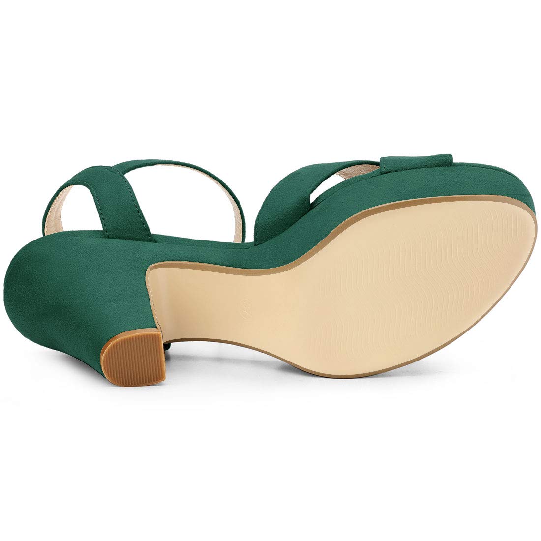 Allegra K Women's Platform Chunky Heel Slingback Sandals - Comfortable Summer Dress Shoes for Weddings, Parties & Casual Outings