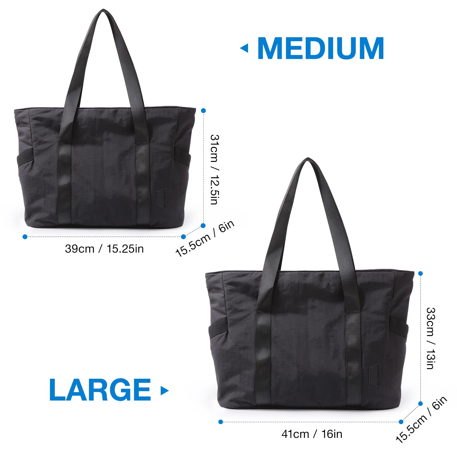 BAGSMART Large Tote Bags for Women with Travel Duffel Bag - Stylish Carryall for Work, Gym, Weekend Getaways & Air Travel