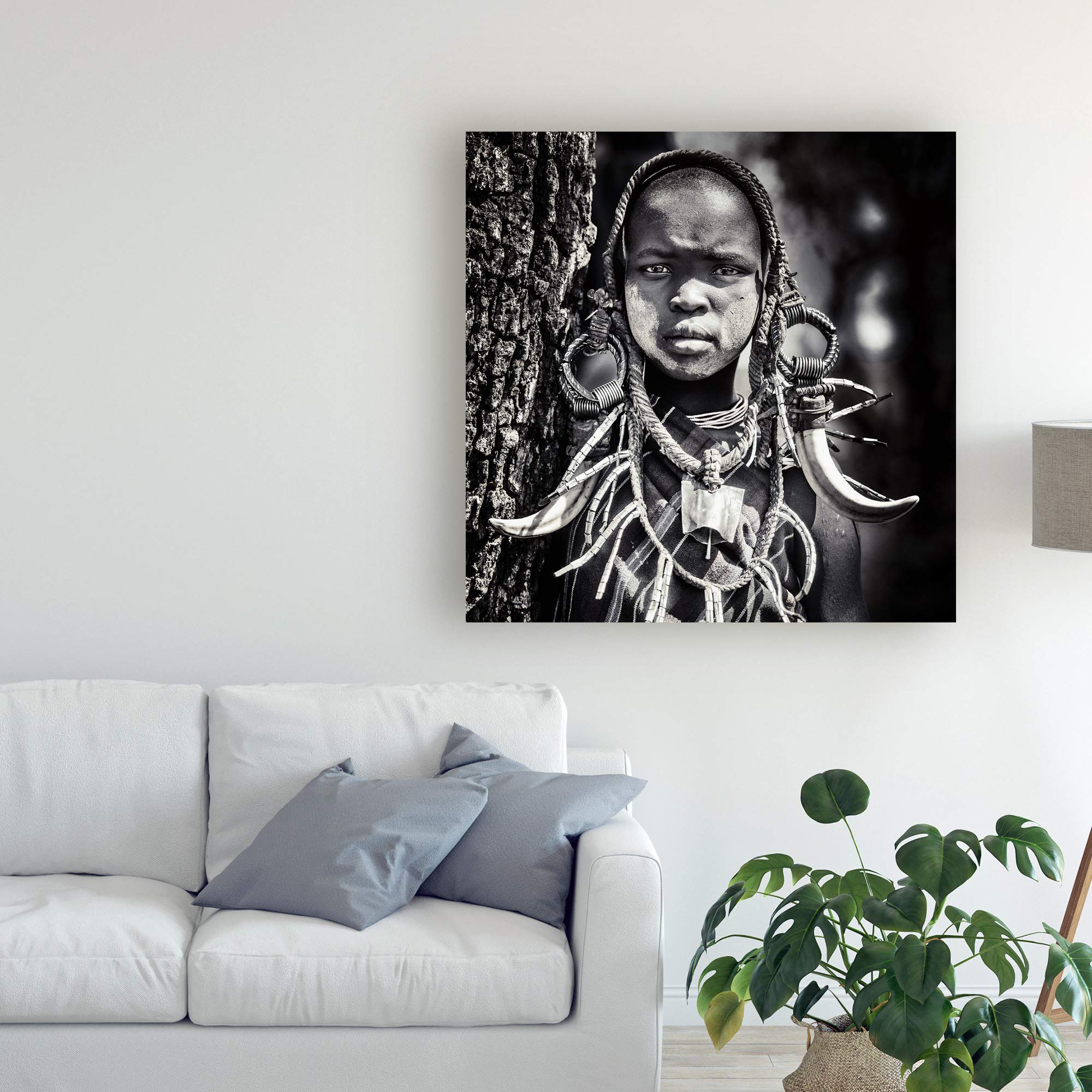 Trademark Fine Art 35x35 Enigma by Piet Flour - Premium Canvas Wall Art for Living Room, Bedroom & Office Decor