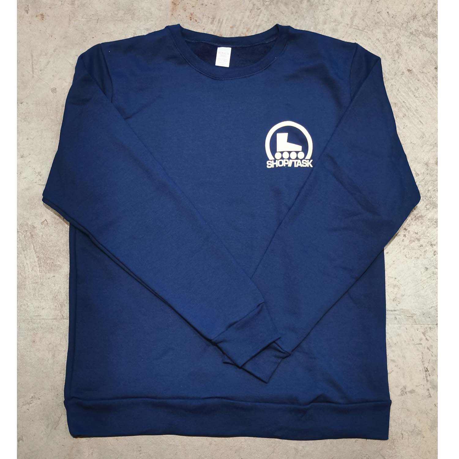 Shop Task Crewneck Sweatshirt - Navy Blue Pullover for Men & Women | Casual Comfort Wear for Everyday Outfits, Work & Relaxation