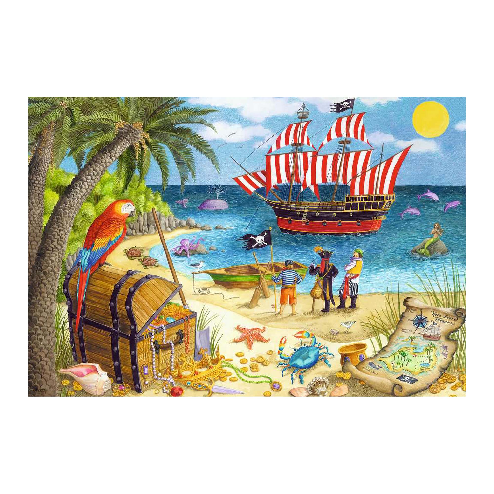 2-Pack 24-Piece Jigsaw Puzzles for Kids - Pirates & Mermaids Theme | Fun Learning Toys for Toddlers Ages 3-5 | Perfect for Birthday Gifts, Classroom Activities & Family Game Night