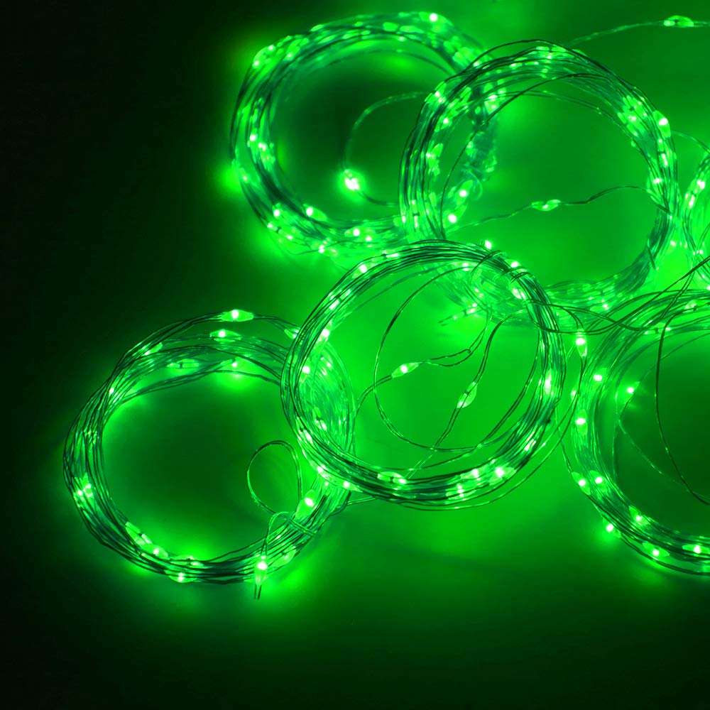 300 LED Curtain String Lights with Remote Control - USB Powered Fairy Lights for Christmas, Bedroom, Home, Xmas Tree & St. Patrick's Day Decor - 8 Lighting Modes, 9.8ft x 9.8ft Green Backdrop Lights - Perfect for Parties, Weddings & Indoor/Outdoor Holiday Decorations