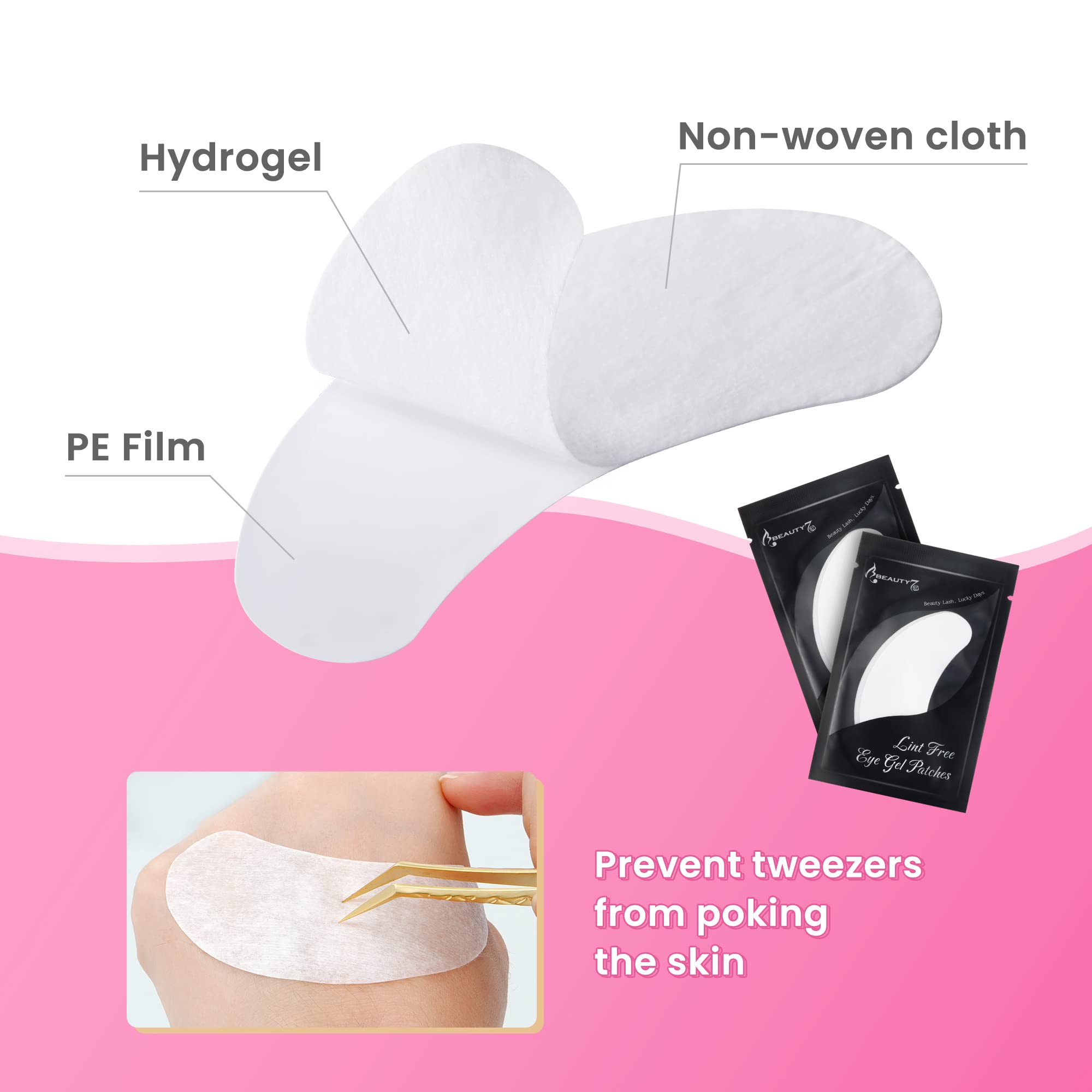 60 Pairs Collagen Gel Eye Patches for Under Eye Eyelash Extensions - Enhance & Protect Lashes, Reduce Wrinkles - Perfect for Lash Extensions, Dyeing & Nighttime Skincare Routine
