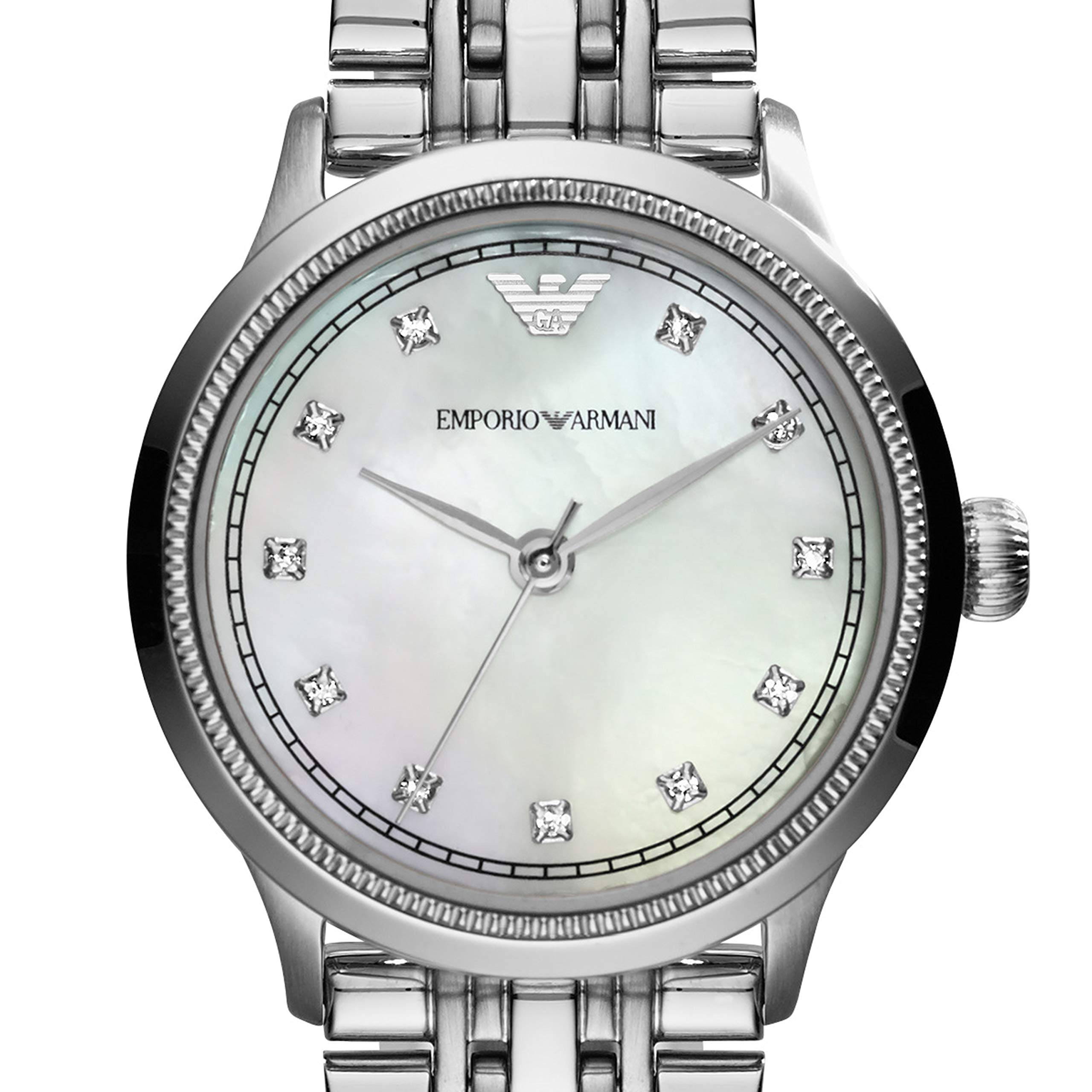 Emporio Armani Women's Three-Hand Stainless Steel Dress Watch - Elegant & Waterproof for Business, Office & Special Occasions