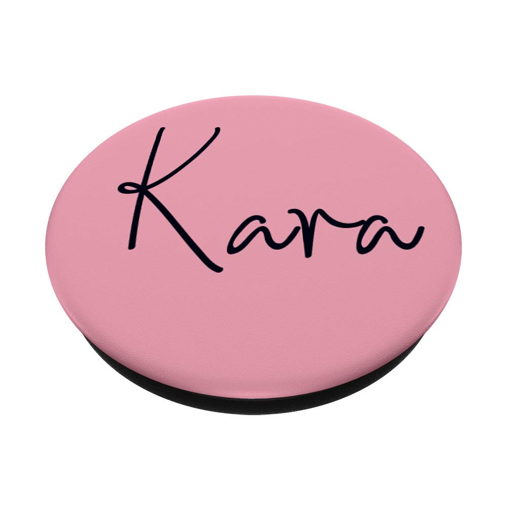 Custom Kara Name PopGrip - Personalized Pink Phone Grip for Girls | Swappable Phone Stand for iPhone, Samsung & Tablets | Perfect Gift for Birthdays, Christmas & Everyday Use