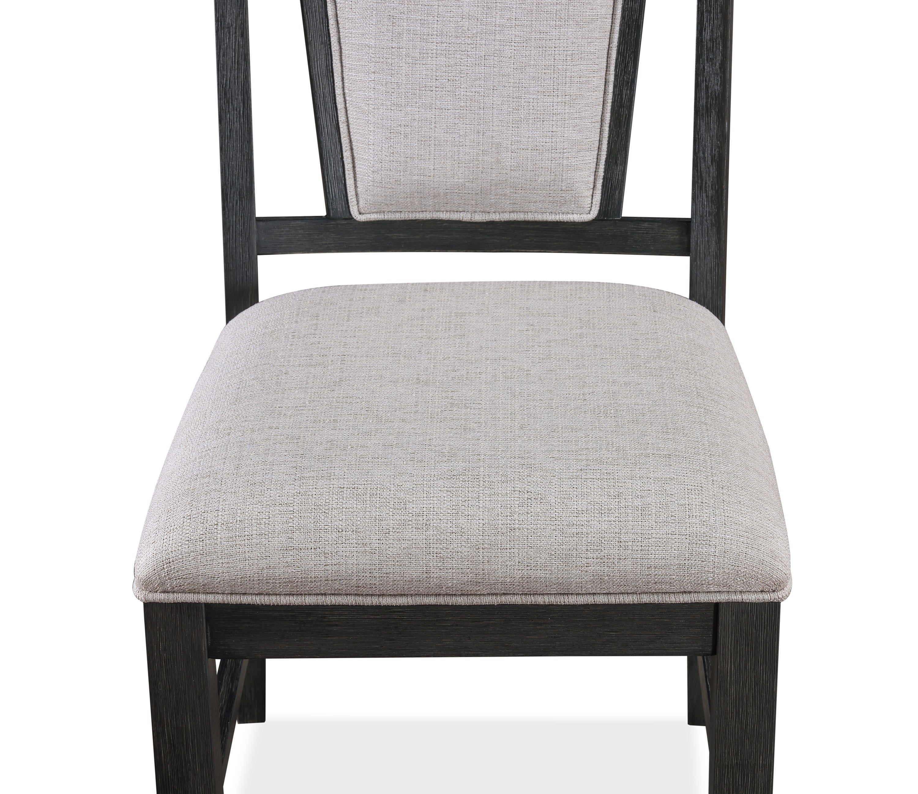 2-Piece Modern Upholstered Dining Chairs with Padded Seat & Back - Gray Wooden Side Chairs for Dining Room, Kitchen, Breakfast Nook & Small Spaces