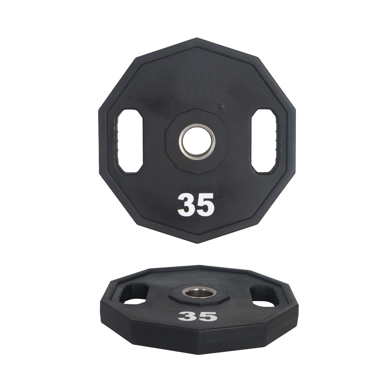 Premium Urethane Grip Weight Plates 2.5-45 lbs for Home Gym, CrossFit & Strength Training - Durable Rubber Coated Exercise Weights for Weightlifting & Fitness Workouts