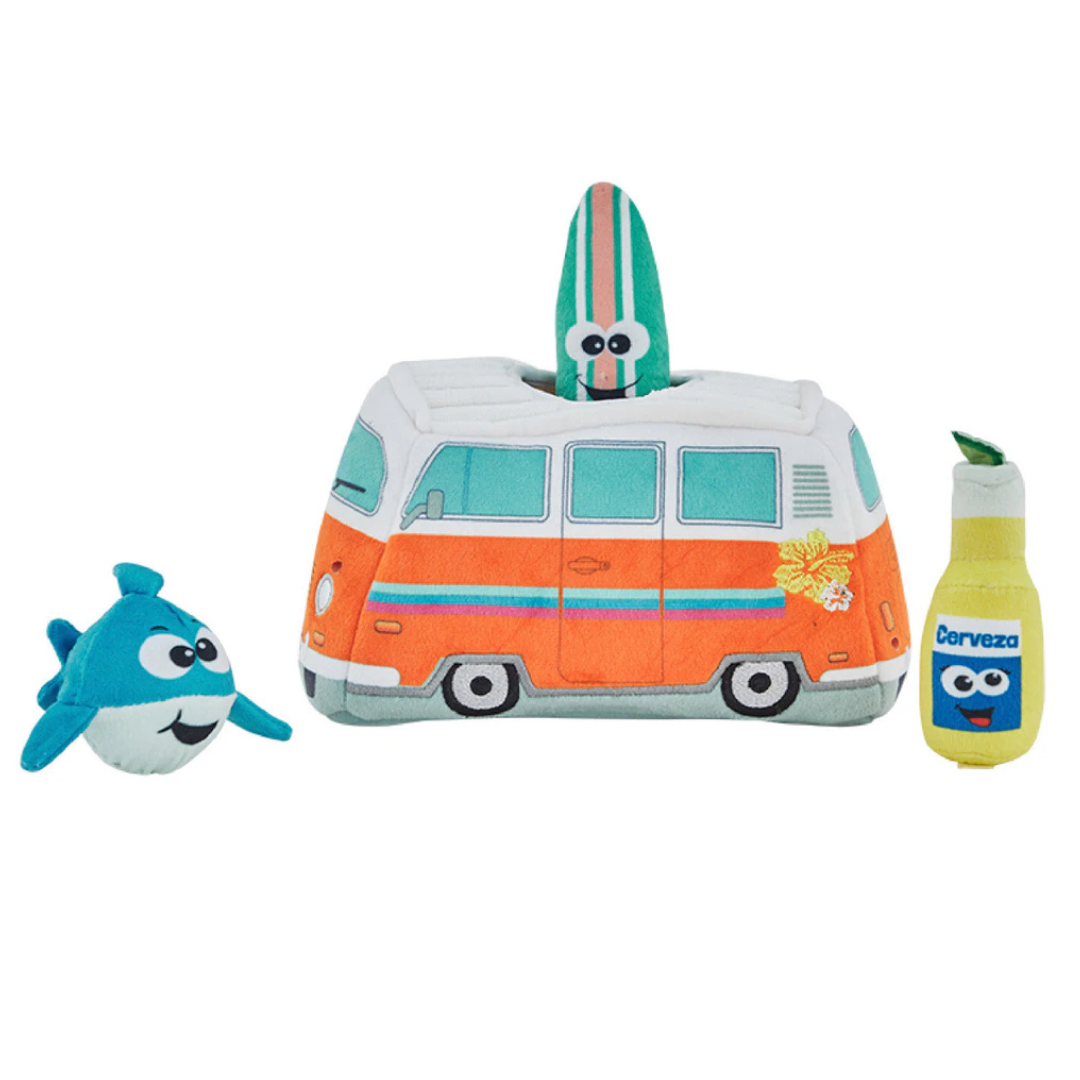 Hide A Surf Van Interactive Dog Toy - Fun Puzzle Game for Dogs with Treat Dispenser - Perfect for Indoor Play & Mental Stimulation
