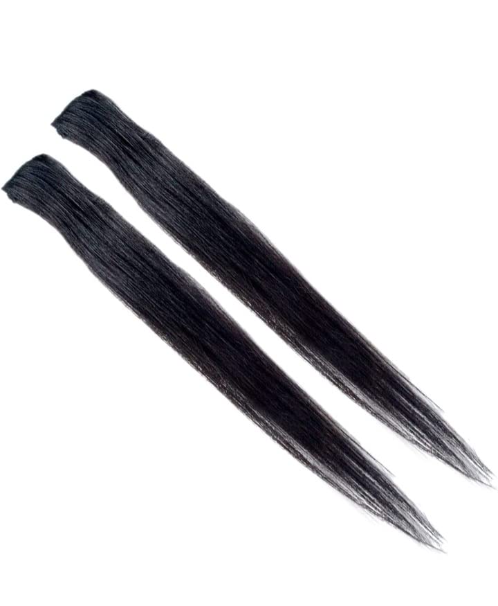 GROWTH Clip in Hair Extensions (Set of 2) - 100% Real Human Hair, Easy Single Clip Design for All Hair Types | Perfect for Volume Boost, Styling & Special Occasions